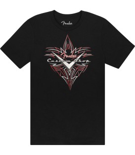 Fender® T-Shirt Custom Shop Pinstripe, Black