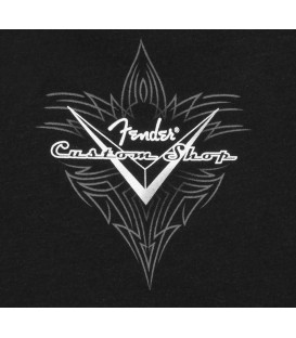 Fender® T-Shirt Custom Shop Pinstripe, Black